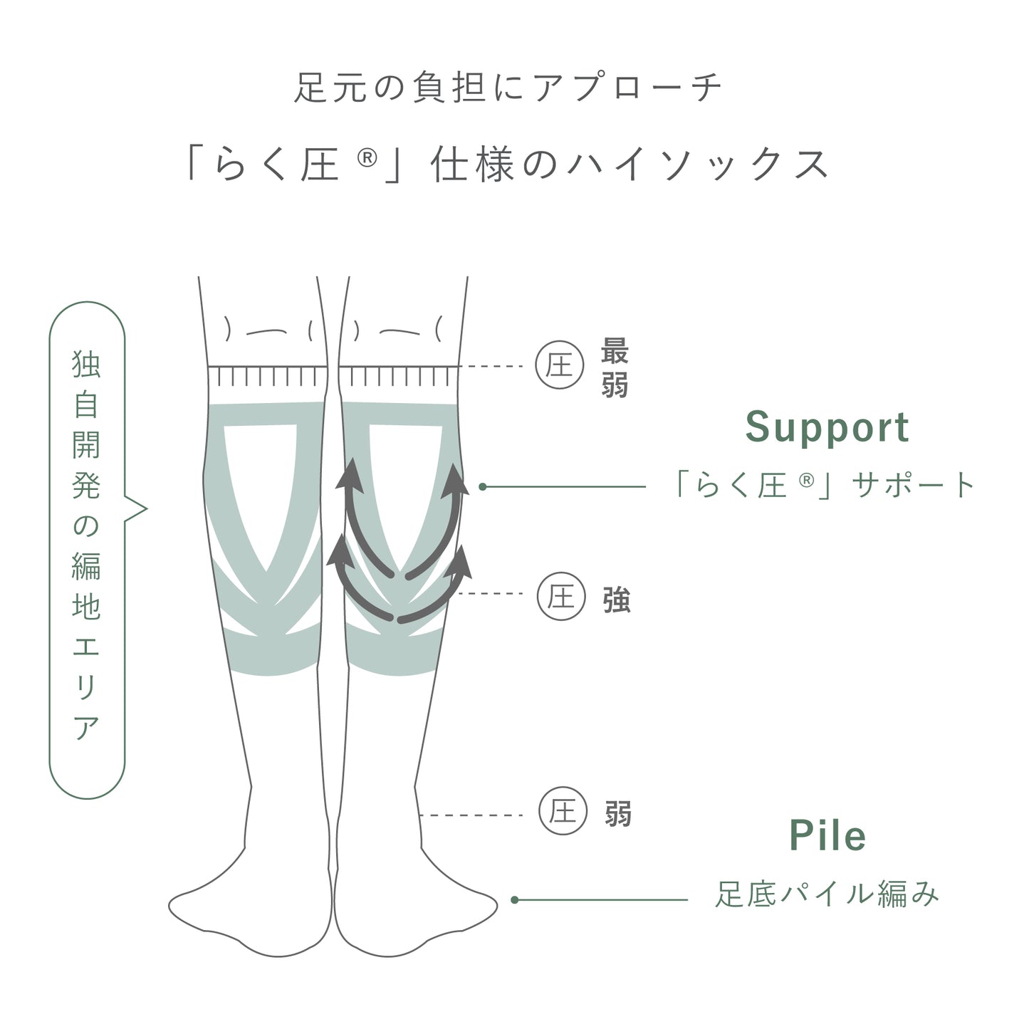 KALMERA 着圧ハイソックス