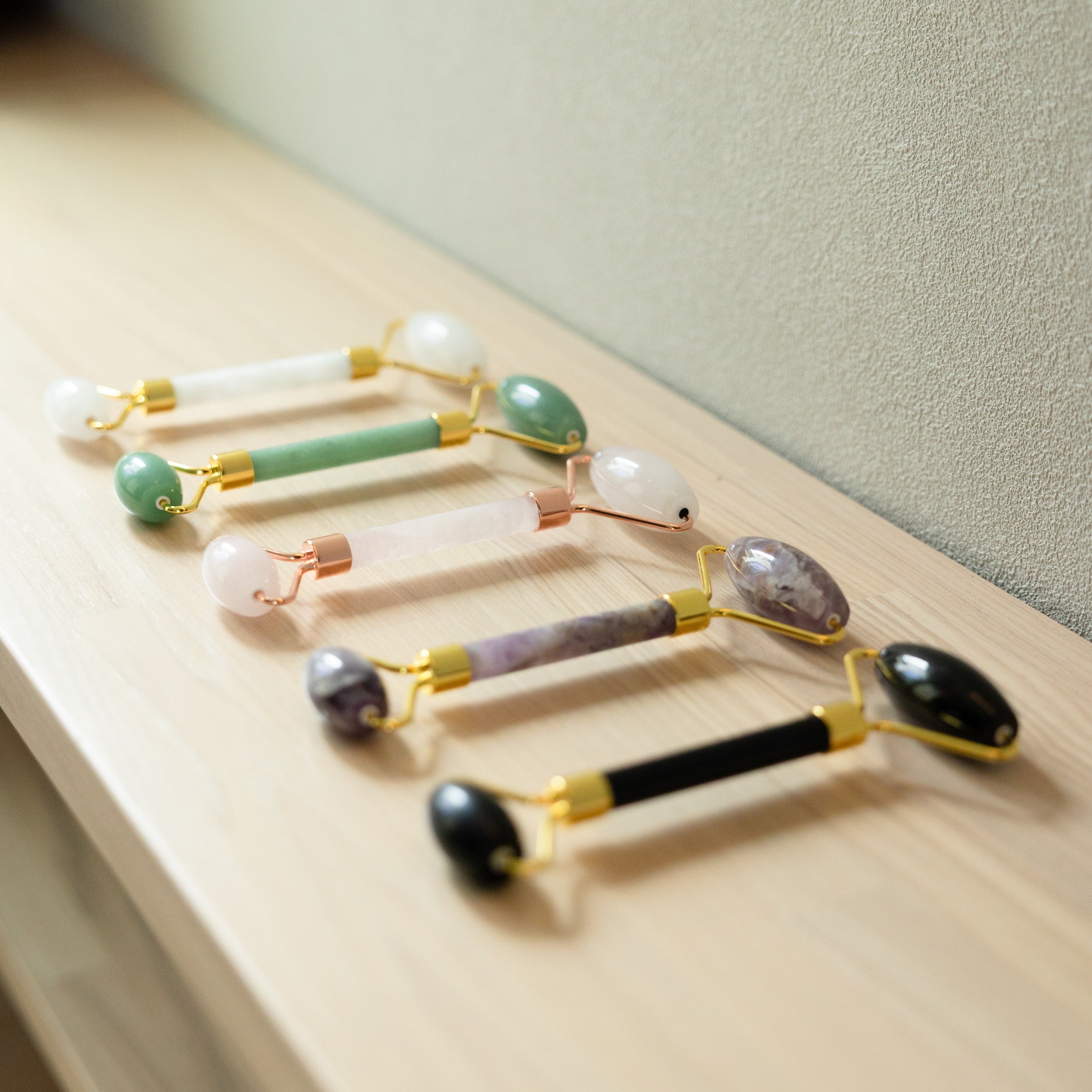 Double Head Jade Roller (ローズクォーツ)