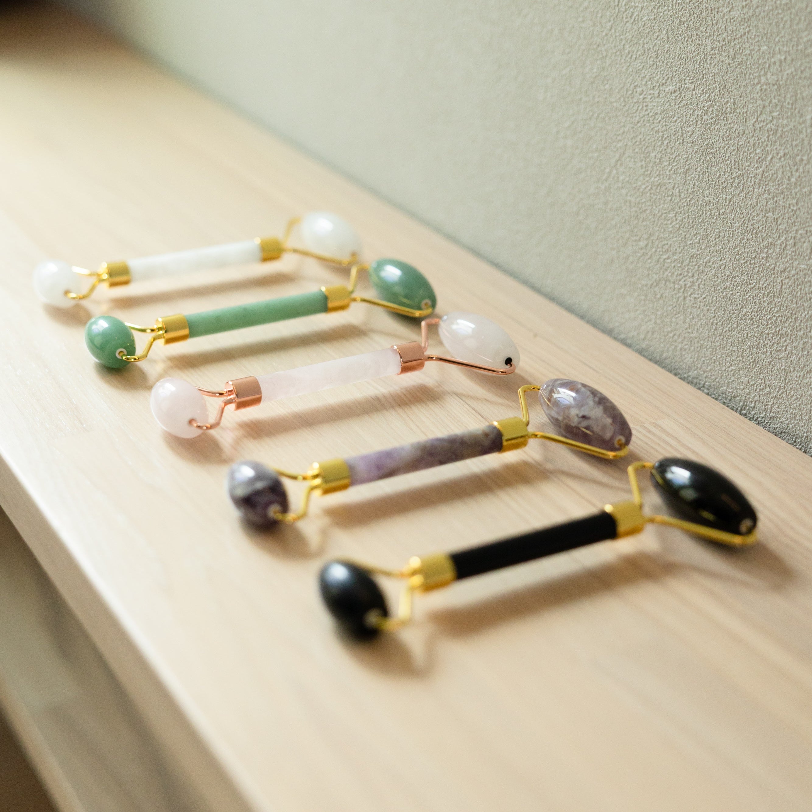Double Head Jade Roller（黒曜石）
