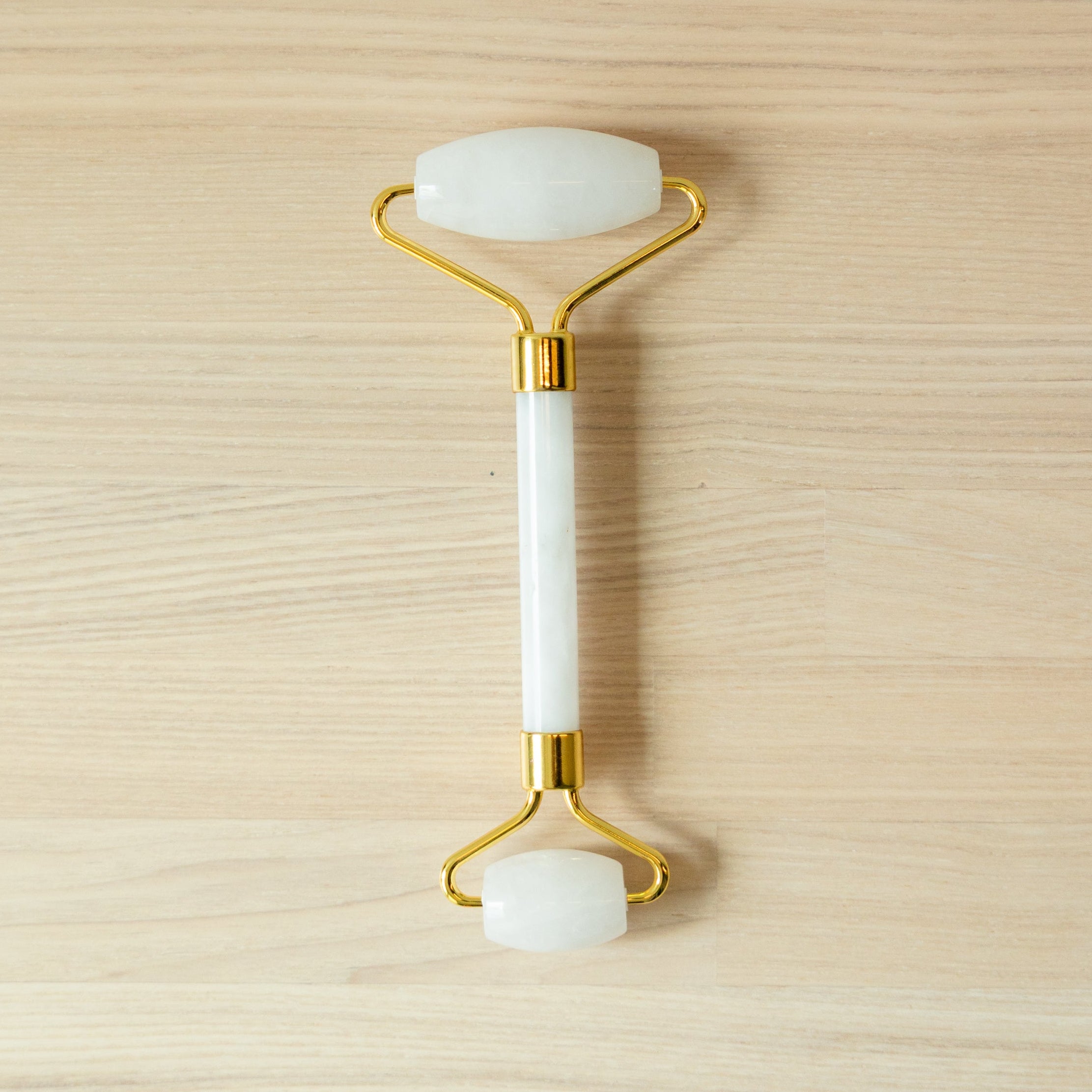 Double Head Jade Roller (ホワイトクォーツ)