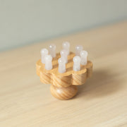 9 Teeth Crystal Head Massager (ローズクォーツ)