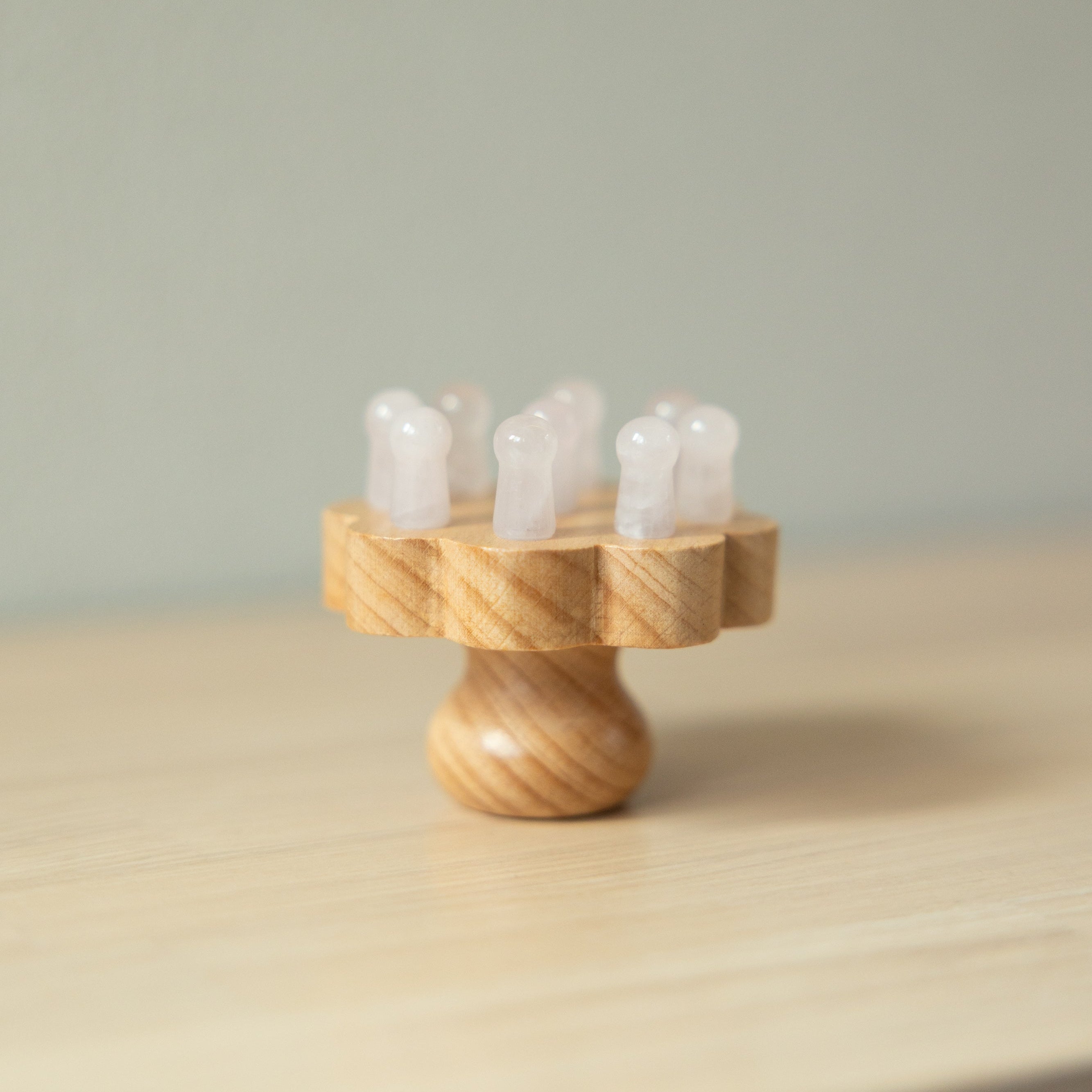 9 Teeth Crystal Head Massager (ローズクォーツ)