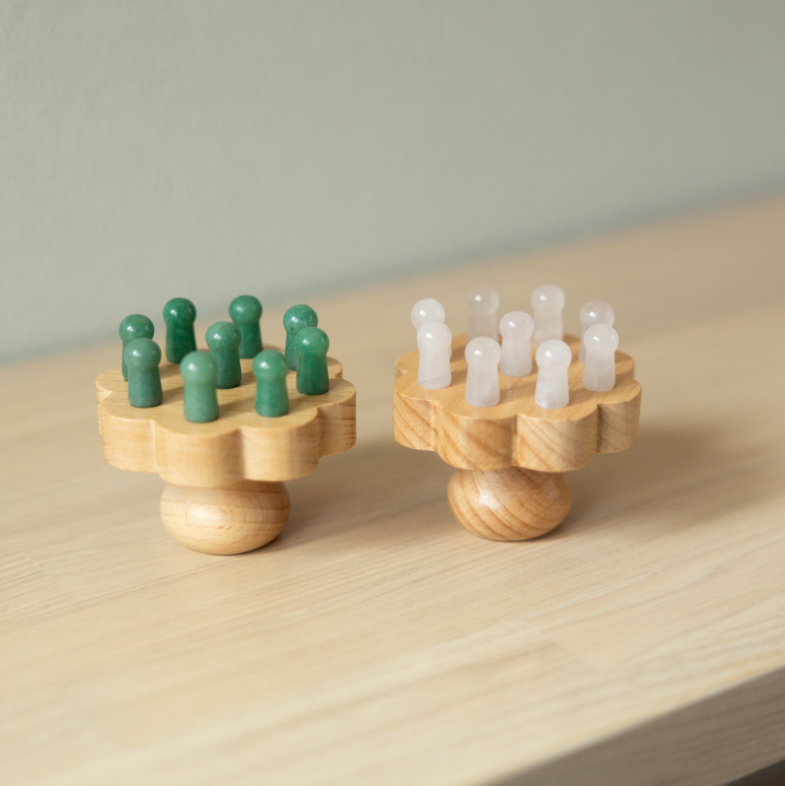 9 Teeth Crystal Head Massager (ローズクォーツ)