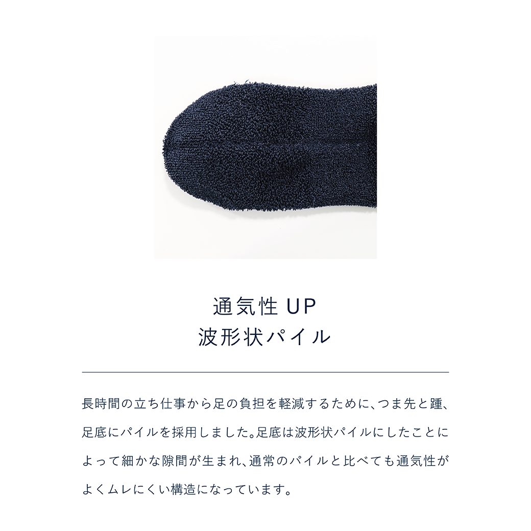 PESCALLY　和紙パイル着圧ソックス